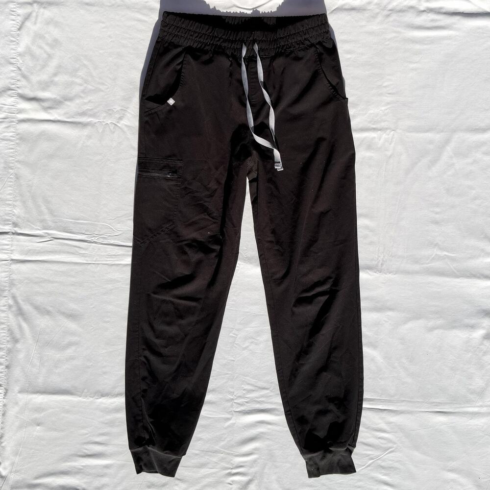 Figs Uman High Waist Jogger Scrub Pants Womens Medium Black